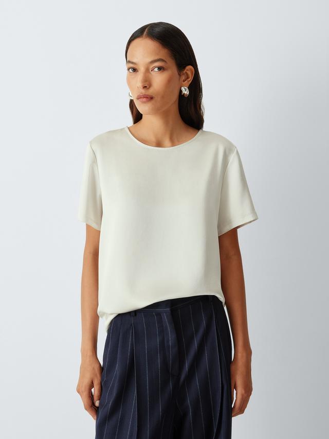 Weekend MaxMara Gilbert Women’s Polyester Short Sleeve T-Shirt Size S Ivory