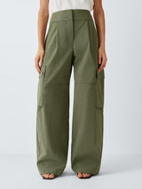 Weekend MaxMara Women's Aquila Cargo Wide Leg Trousers - Dark Green - UK 12