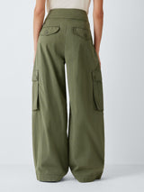 Weekend MaxMara Women's Aquila Cargo Wide Leg Trousers - Dark Green - UK 12