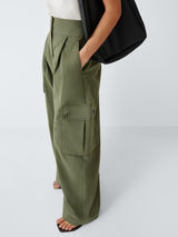 Weekend MaxMara Women's Aquila Cargo Wide Leg Trousers - Dark Green - UK 12