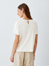 Weekend MaxMara Zona Round Neck Short Sleeve Plain Women's Top - White Small