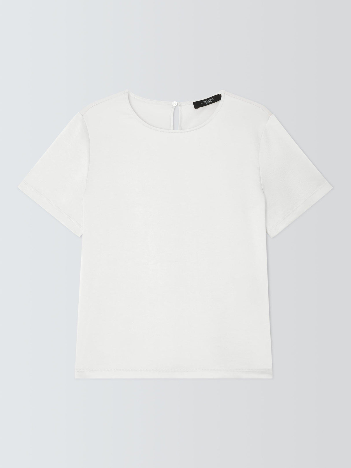 Weekend MaxMara Zona Round Neck Short Sleeve Plain Women's Top - White Small