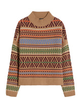 Weekend Max Mara Festoso Pure Beach Kaftan Wool Jumper - Size XS Beige/Multi