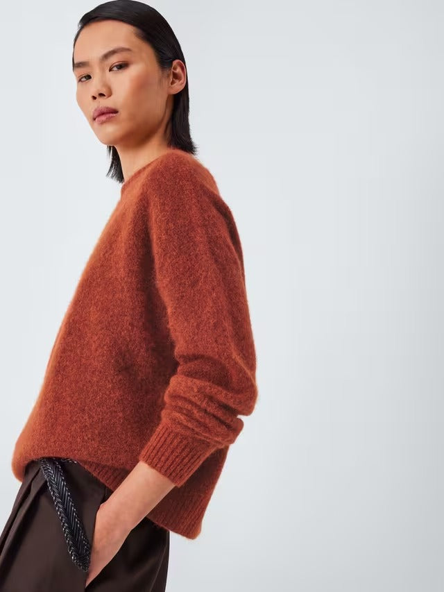 Weekend MaxMara Women's Tuono Crew Neck Wool Rich Jumper - Terracotta - XL