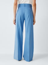 Weekend MaxMara Visivo Virgin Wool Wide Leg Trousers - UK14 - Light Blue