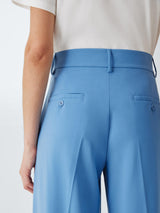 Weekend MaxMara Visivo Virgin Wool Wide Leg Trousers - UK14 - Light Blue