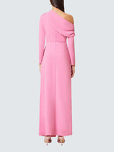 Elliatt Jamie Womens Polyester Asymmetric Ball Gown Maxi Dress Pink - Size L