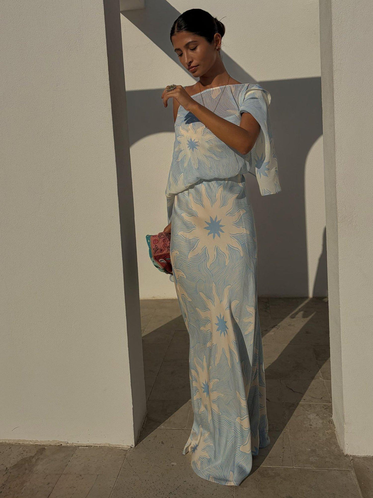 Never Fully Dressed Soleil Anais Chiffon Regular Maxi Dress - Blue - UK 10