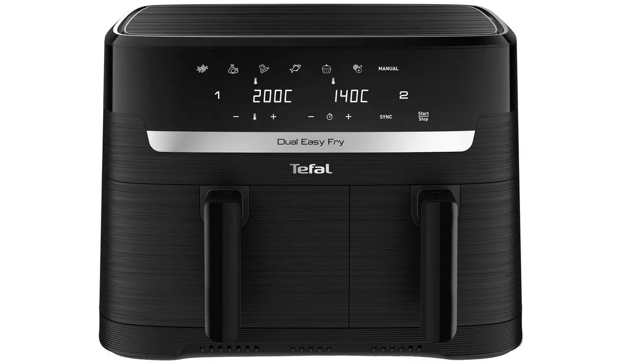 Tefal Easy Fry EY901N40 8.3L Dual Drawer Air Fryer 2700W - Black