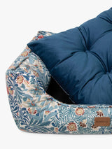 Morris & Co Bower Printed Fabric Floral Design Large Dog Pet Bed - Multi