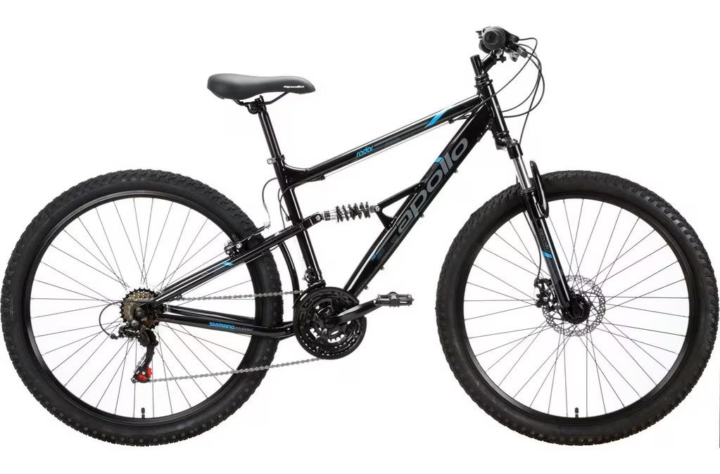 Apollo Radar 18 Speed Full Suspension Mountain Bike 2026 - Black - Large 20"