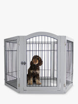 Lords & Labradors Wooden Foldable Training & Safety Puppy Play Pen - Grey
