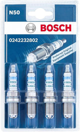 Bosch Spark Copper Core Resistor Replacement Plug FR78X N50 Set of 4 Silver