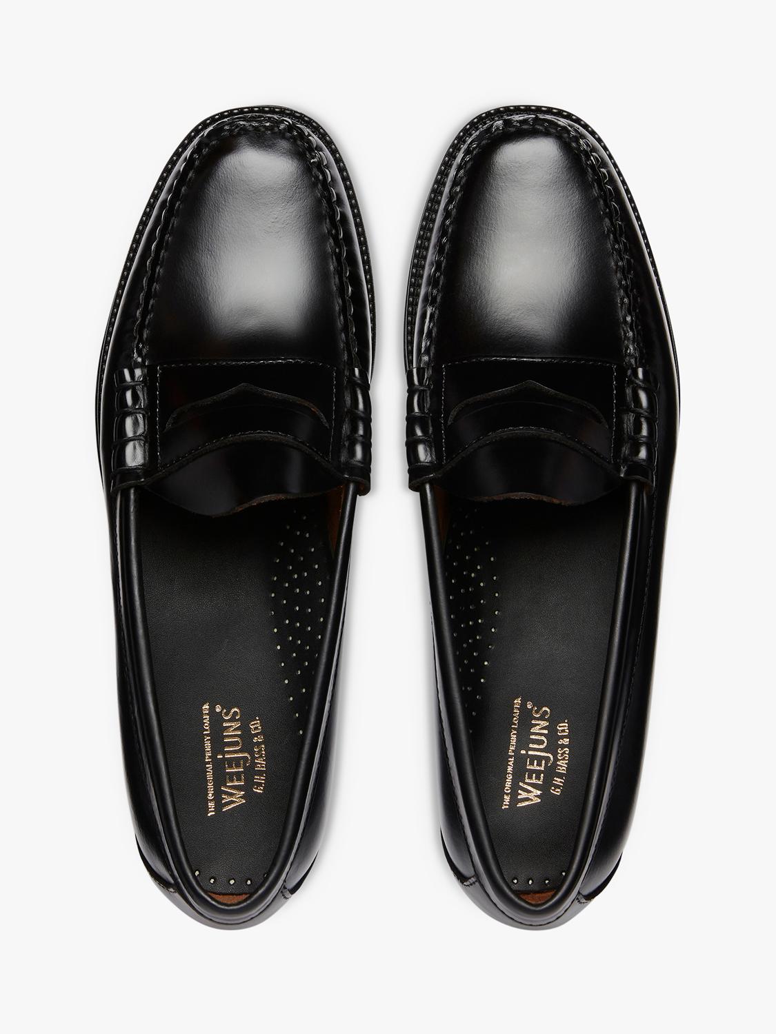 G.H.BASS Larson Easy Weejuns Leather Penny Men's Loafers - Black - Size 11
