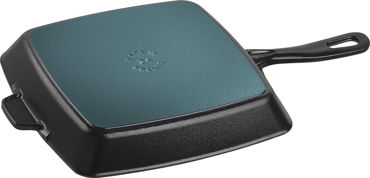 STAUB Cast Iron Square American Grill Pan - Black - 26cm - Kazoop 