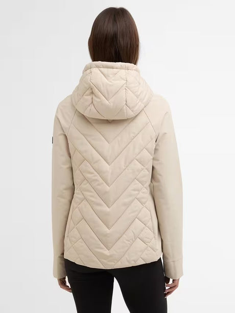 Barbour International Women's  Dakota Quilted Hooded Sweatshirt - Beige - 14