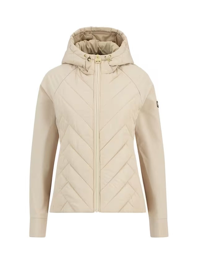 Barbour International Women's  Dakota Quilted Hooded Sweatshirt - Beige - 14