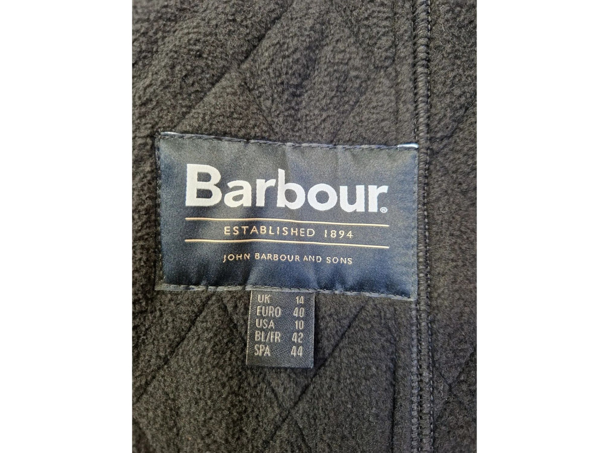 Barbour International Polar Quilted Zip Front Women's Jacket UK 14 - Black