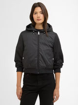 NEW Barbour Women's Equinox Quilted Sweatshirt Cropped Jacket - Black - UK 16