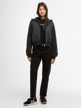 NEW Barbour Women's Equinox Quilted Sweatshirt Cropped Jacket - Black - UK 16
