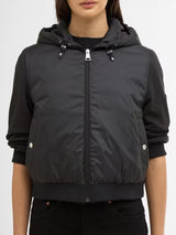 NEW Barbour Women's Equinox Quilted Sweatshirt Cropped Jacket - Black - UK 16