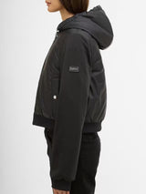 NEW Barbour Women's Equinox Quilted Sweatshirt Cropped Jacket - Black - UK 16
