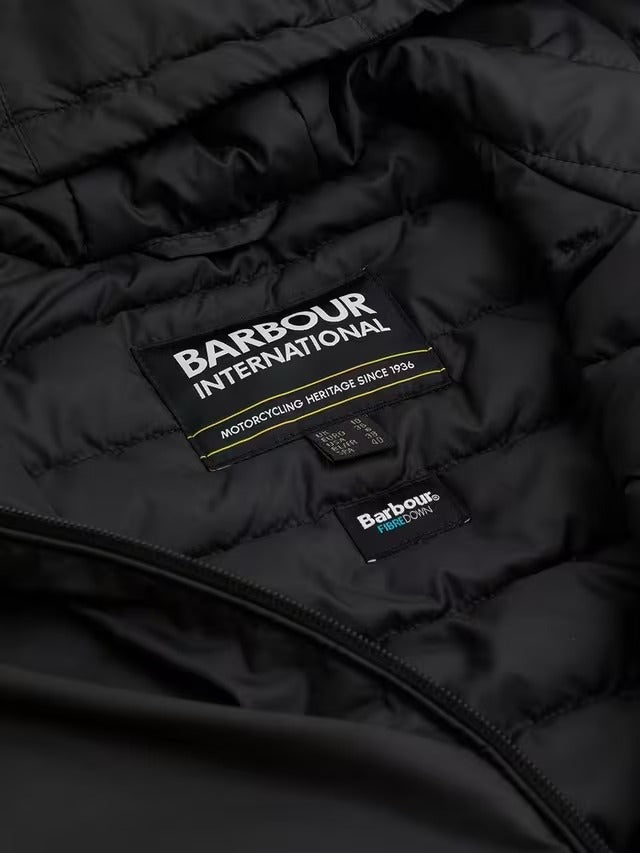 NEW Barbour Women's Equinox Quilted Sweatshirt Cropped Jacket - Black - UK 16