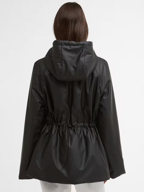 Barbour International Jourdaine Hooded Showerproof Jacket - Black - UK 18