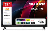 Sharp 32HD2025K Roku HD Ready 32 Inches LED Smart TV with Freely - Black