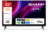SHARP C32HE2445K Tivo AQUOS 32'' Frameless Smart LED HD 768p TV - Black