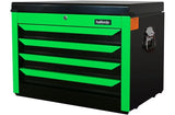 Halfords 27in 4-Drawer Lockable Rolling Tool Chest Cabinet - Neon Green