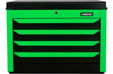 Halfords 27in 4-Drawer Lockable Rolling Tool Chest Cabinet - Neon Green