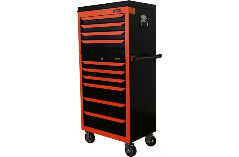 Halfords 27" 6 Drawer Garage Workshop Tool Chest Cabinet - Neon Orange