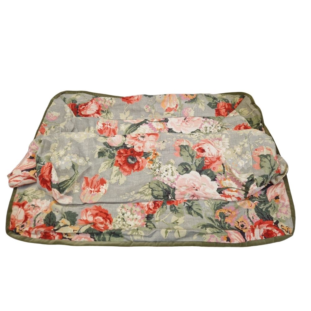 John Lewis Sophie Conran Cocobella Footstool Loose Cover English Grey Skies