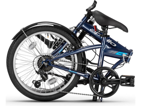 Apollo Transport Compact Folding 20" Wheels Steel Frame 6-Speed Bike - Navy