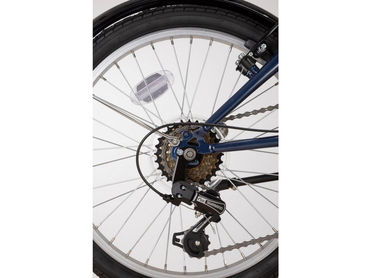 Apollo Transport Compact Folding 20" Wheels Steel Frame 6-Speed Bike - Navy