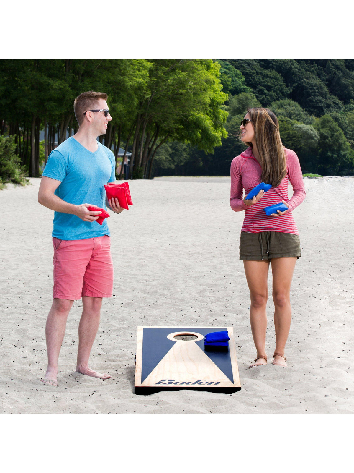 Baden Pro Series Wooden Cornhole Toss Game Set 2 Boards & 8 Bags - Multi