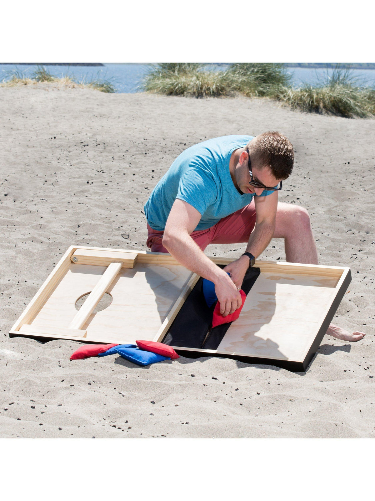 Baden Pro Series Wooden Cornhole Toss Game Set 2 Boards & 8 Bags - Multi