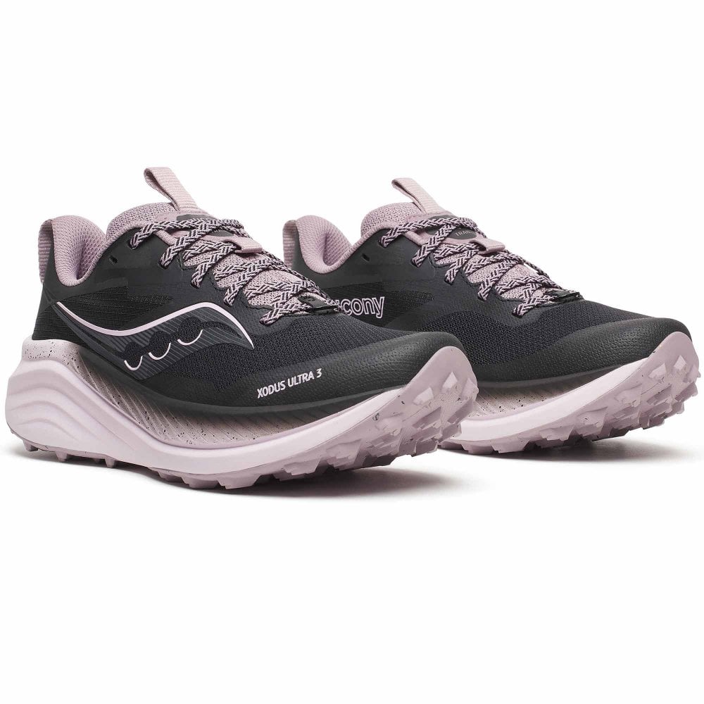 Saucony Xodus Ultra 3 Women's Trail Running Trainer Shoes UK 8 - Black/Quail