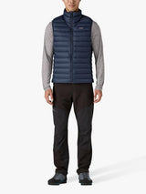 Patagonia Down Sweater Windproof Regular Plain Men's Gilet - Dark Navy Large