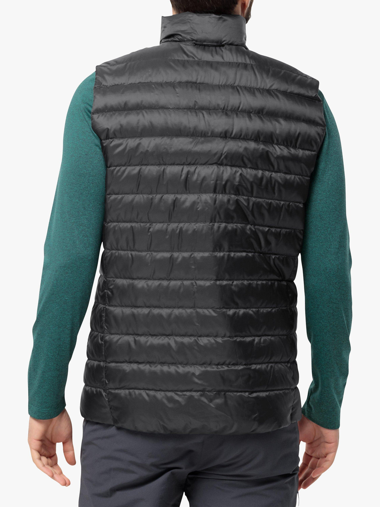 Jack Wolfskin Pilvi Down Men's Zip-Up Gilet with Pockets - Black - Medium