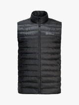 Jack Wolfskin Pilvi Down Men's Zip-Up Gilet with Pockets - Black - Medium