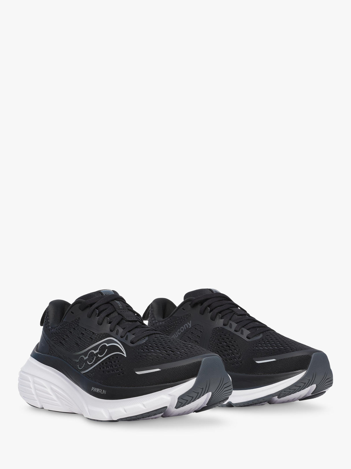 Saucony Men's Hurricane 25 Road Running Shoes Trainers - Black/White - UK 11