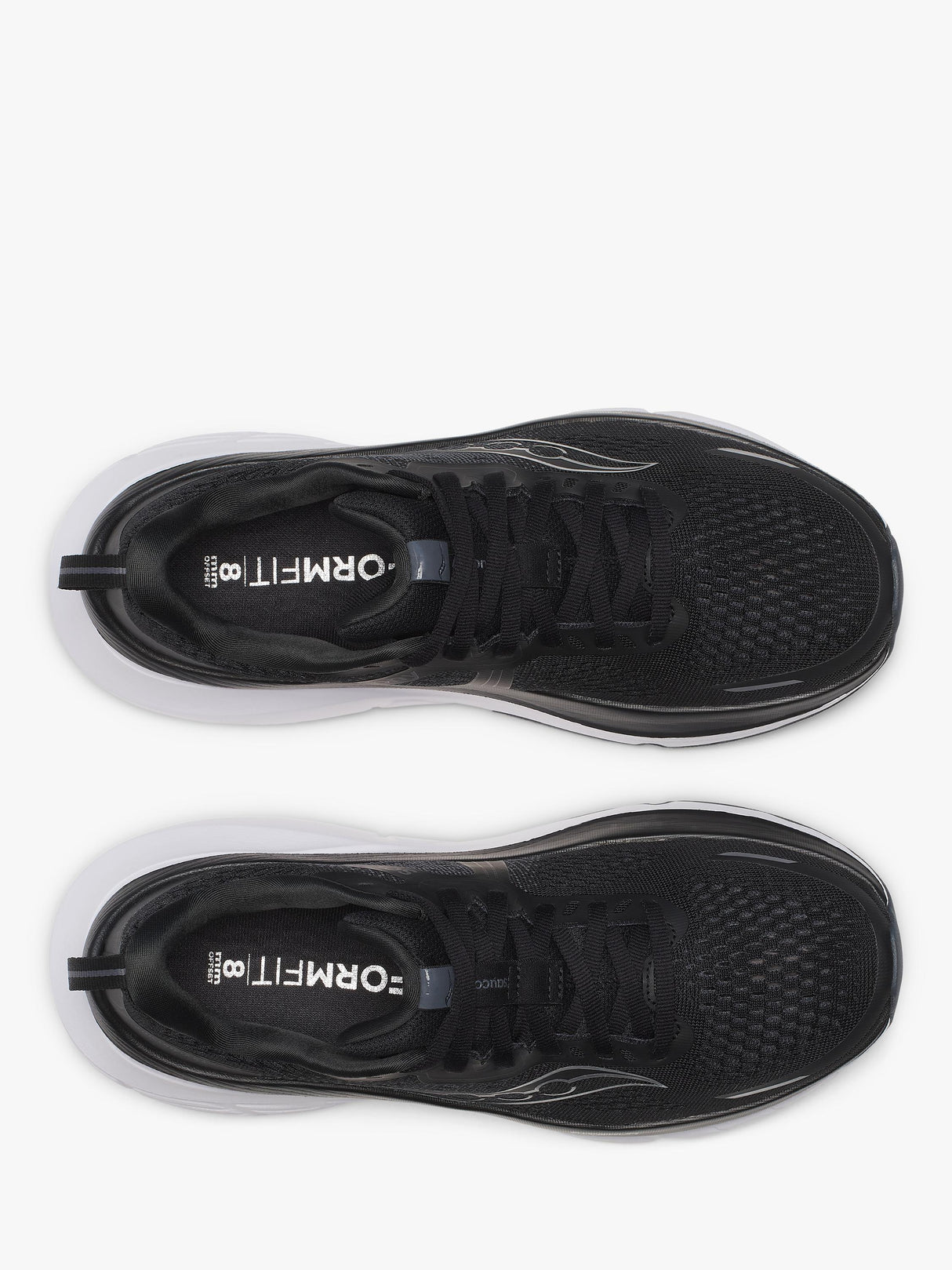 Saucony Men's Hurricane 25 Road Running Shoes Trainers - Black/White - UK 11
