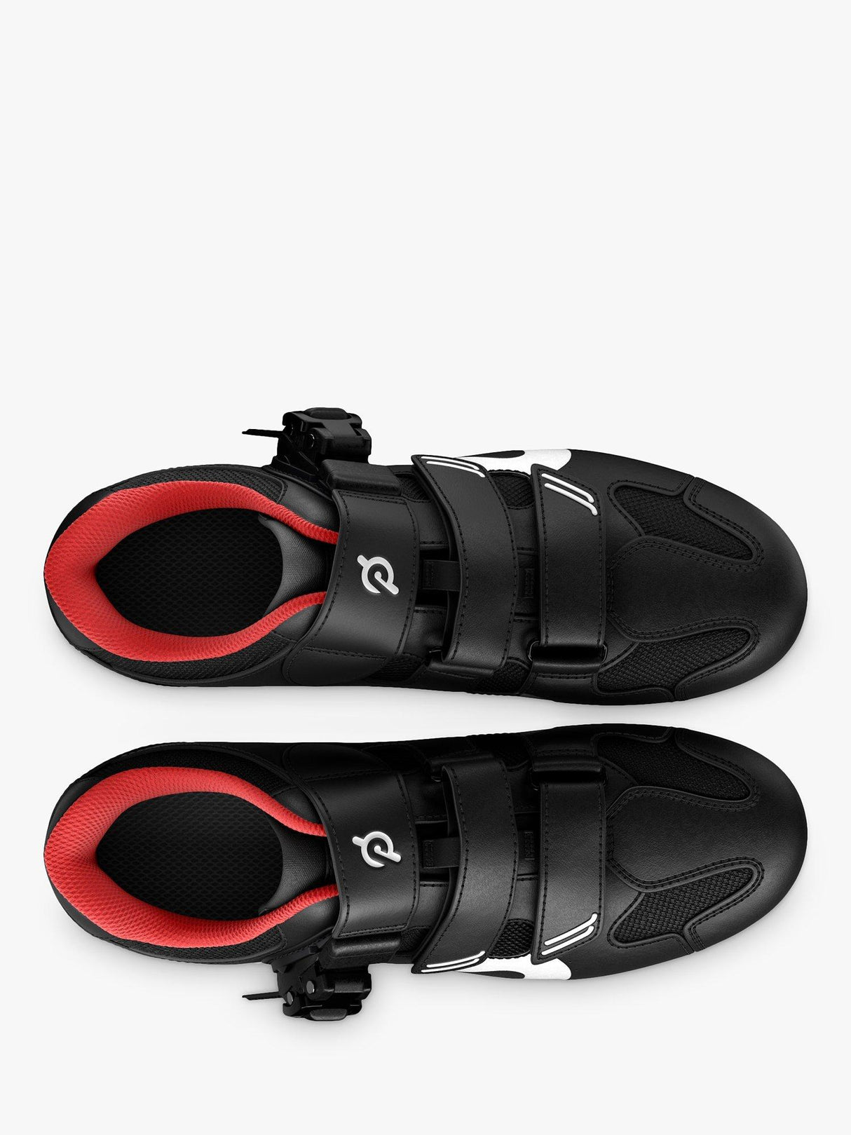 Peloton Sports Trainers Unisex Workout Cycling Shoes - Black/Red UK 9.5