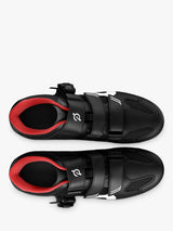 Peloton Sports Trainers Unisex Workout Cycling Shoes - Black/Red UK 9.5