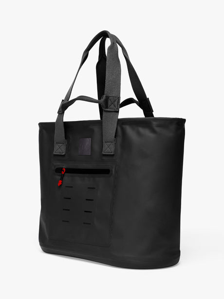 Red Waterproof Sports Pockets Obsidian 33L Tote Bag -Black H40 x W50 x D23cm