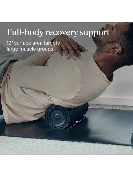 Therabody Sports Recovery Bluetooth Wave Vibration Foam Roller 13 x 30 Black