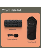 Therabody Sports Recovery Bluetooth Wave Vibration Foam Roller 13 x 30 Black