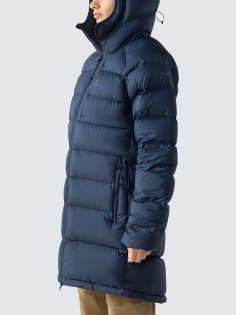 Haglöfs Rosson Women's Down Insulated Winter Parka Jacket - Tarn Blue - S